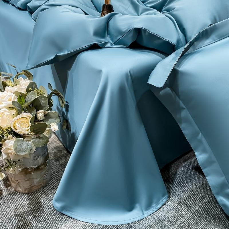 Sky Blue Silky Bedding Set | Sky Blue Bedding Set | Premium Bedroom