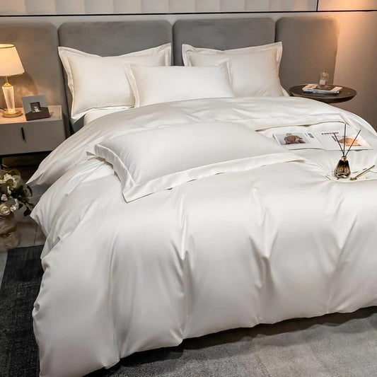 White Silky Bedding Set