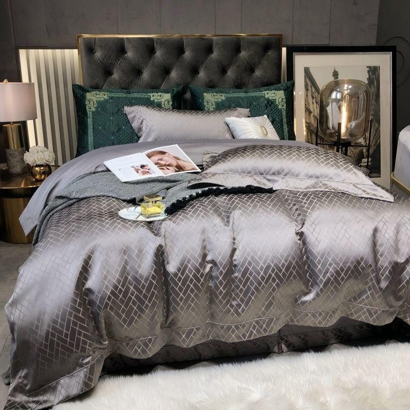 Grey Egyptian Cotton Duvet Cover | Duvet Cover Set | Premium Bedroom