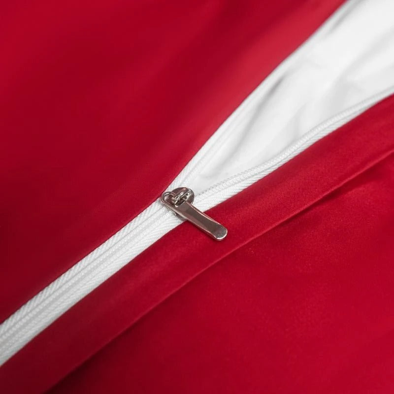 Red Silky Cotton Bedding Set | Red Bedding Set | Premium Bedroom