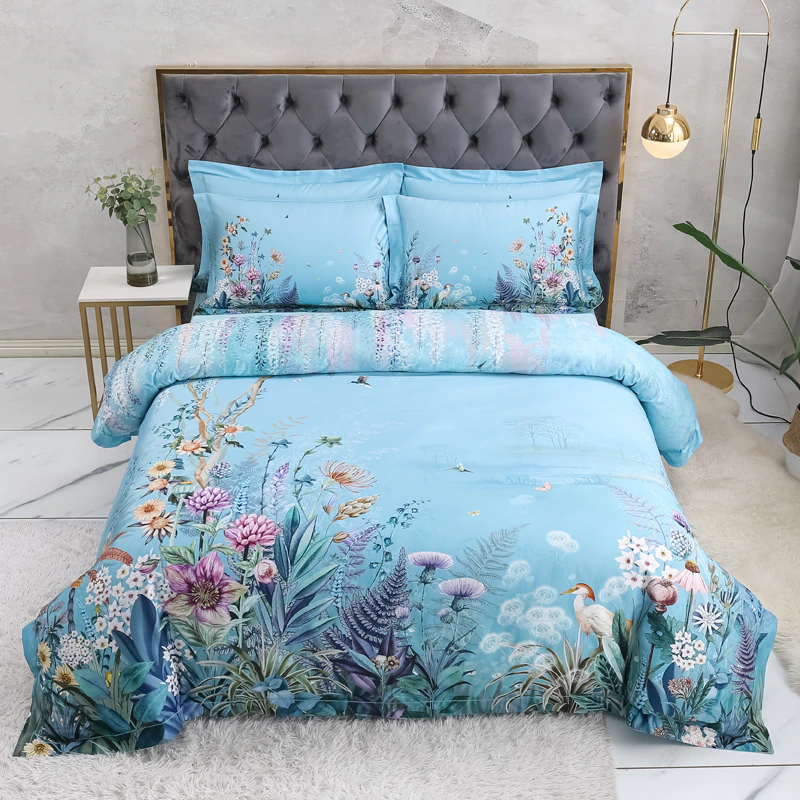 Sky Blue Bedding Set | Light Blue Bedding Set | Premium Bedroom
