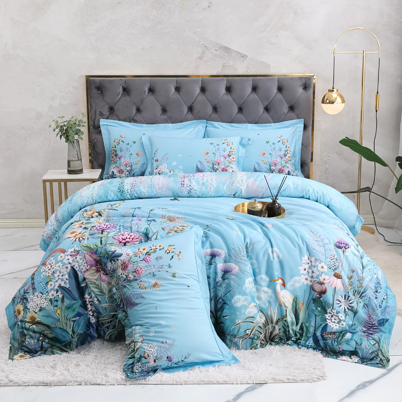 Sky Blue Bedding Set | Light Blue Bedding Set | Premium Bedroom