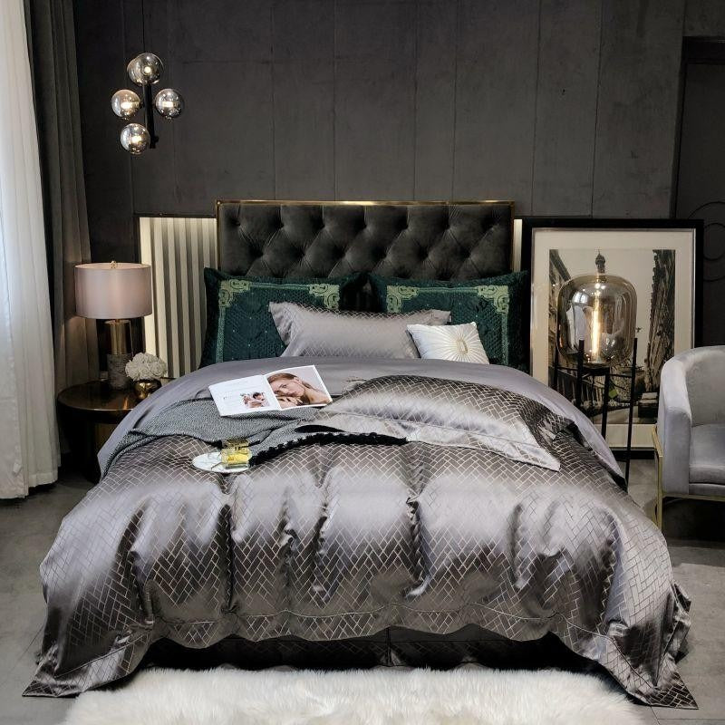 Grey Egyptian Cotton Duvet Cover | Duvet Cover Set | Premium Bedroom