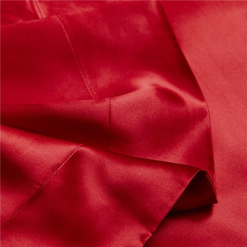 Ruby Red Silk Bedding Set | Ruby Red Bedding Set | Premium Bedroom