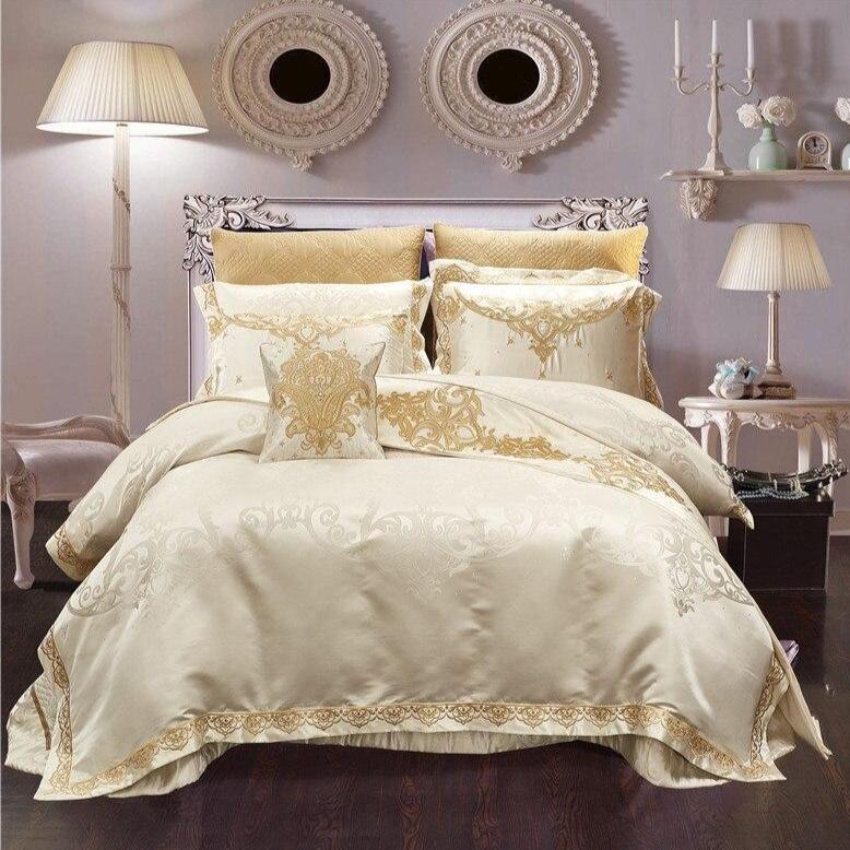 Bristol Beige Bedding Set | Satin Cotton Bedding | Premium Bedroom
