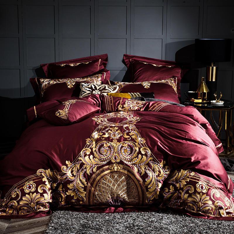 Burgundy Bedding Set | Burgundy Egyptian Bedding Set | Premium Bedroom