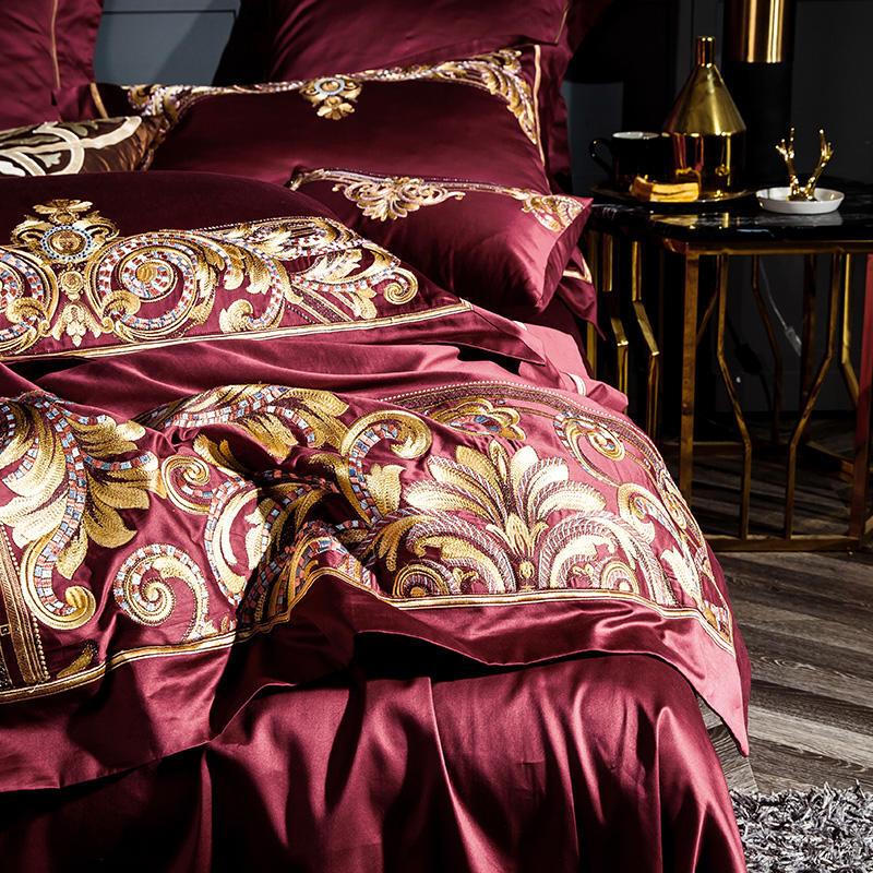 Burgundy Bedding Set | Burgundy Egyptian Bedding Set | Premium Bedroom