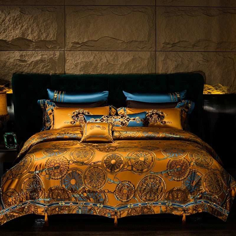 Raeda Tassel Bedding Set | Gold Bedding Set | Premium Bedroom