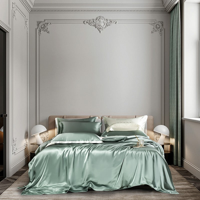 Green Shadow Luxury Silk Bedding Set