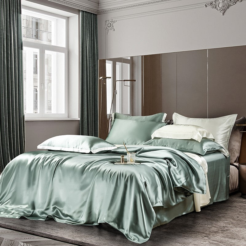 Green Shadow Luxury Silk Bedding Set