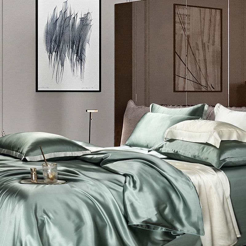 Green Shadow Luxury Silk Bedding Set