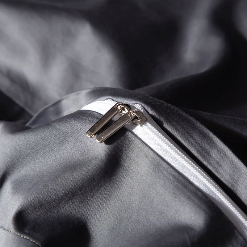 Deep Grey Silk Bedding Set | Silk Bedding Set | Premium Bedroom