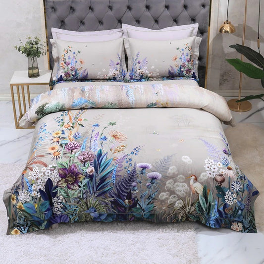 Purple Floral Bedding Set | Purple Bedding Set | Premium Bedroom