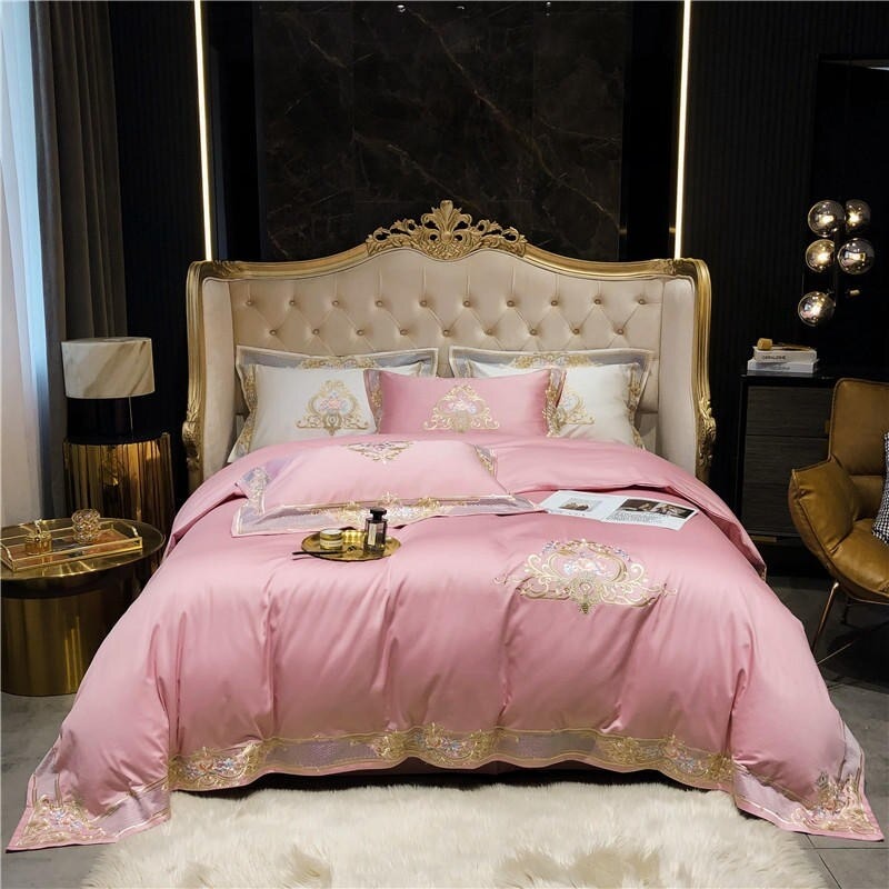 Pink Egyptian Bedding Set | Pink Bedding Set | Premium Bedroom
