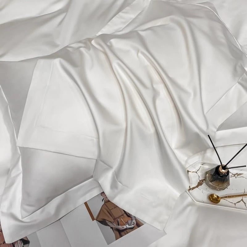 White Silky Bedding Set
