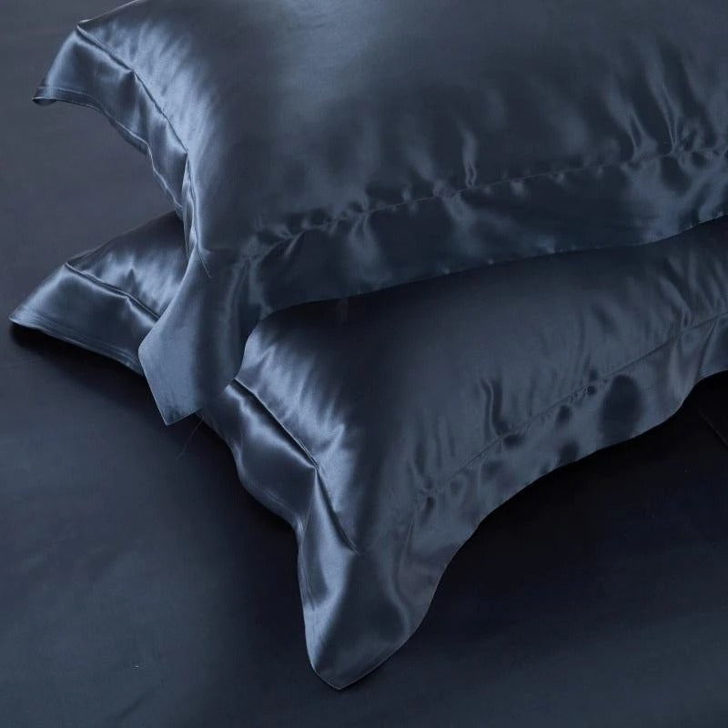 Navy Blue Bedding Set | Navy Blue Silk Bedding | Premium Bedroom