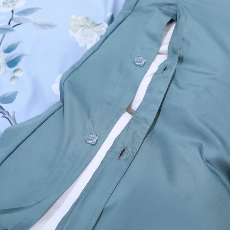 Sky Blue Peacock Bedding Set | Peacock Bedding Set | Premium Bedroom