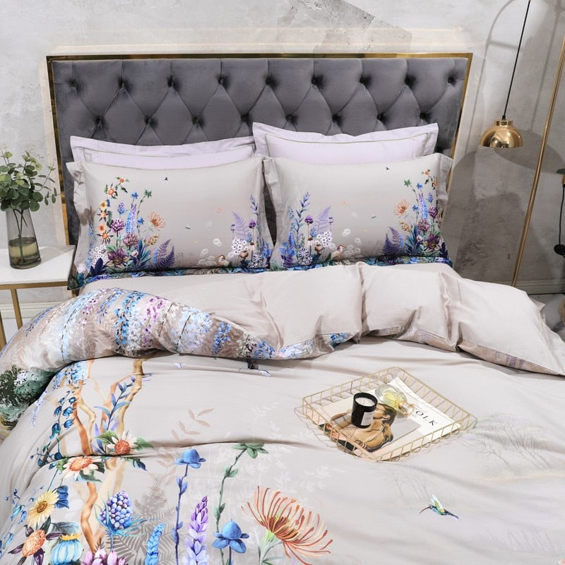 Purple Floral Bedding Set | Purple Bedding Set | Premium Bedroom