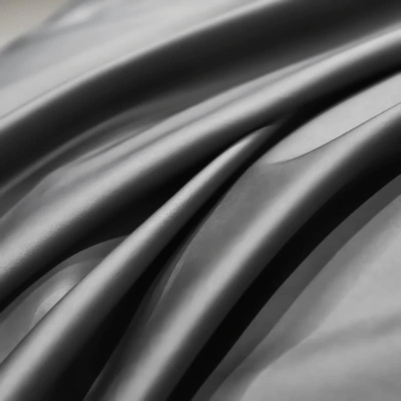 Deep Grey Silky Cotton Bedding Set | 