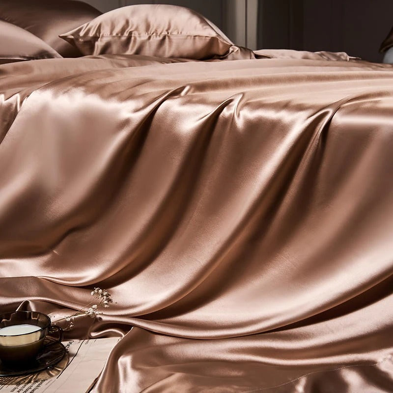 Rose Gold Silk Bedding Set | Rose Gold Bedding Set | Premium Bedroom