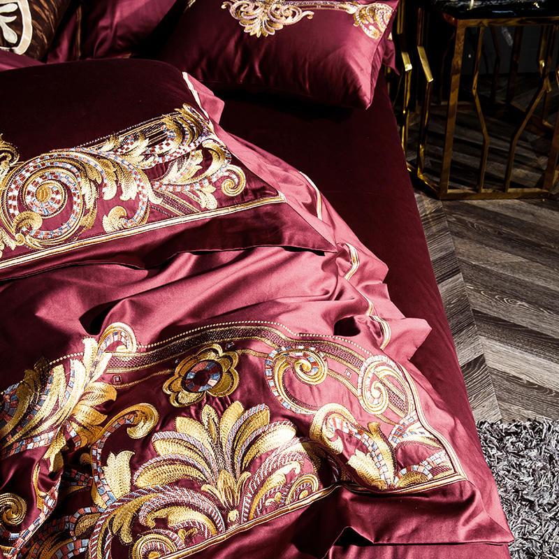 Burgundy Bedding Set | Burgundy Egyptian Bedding Set | Premium Bedroom