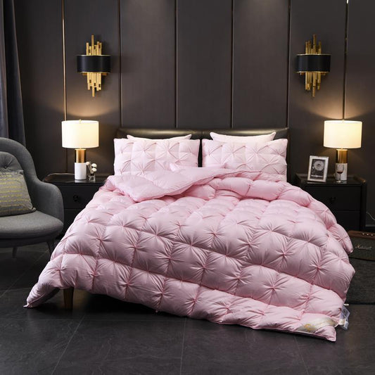 Pink Pinch Quilted Duvet Set | Pink Duvet Set | Premium Bedroom