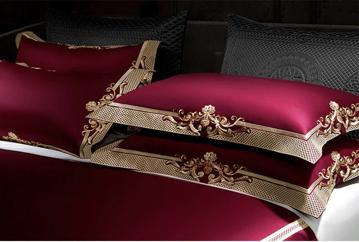 Puce Red Bedding Set | Red Bedding Set | Premium Bedroom
