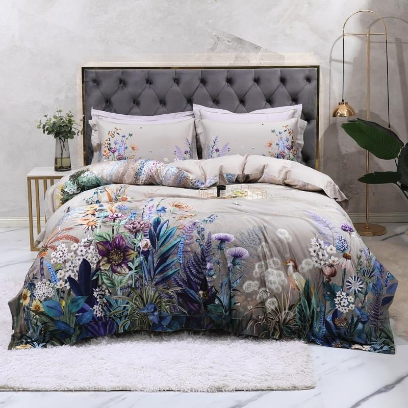 Purple Floral Bedding Set | Purple Bedding Set | Premium Bedroom