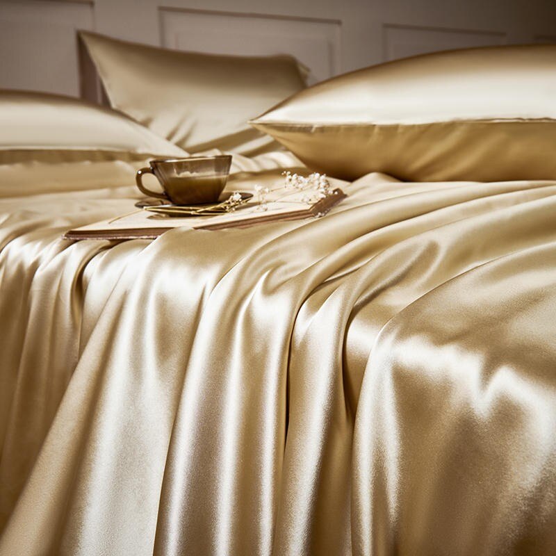 Gold Momme Silk Bedding Set | Gold Momme Silk Duvet | Premium Bedroom