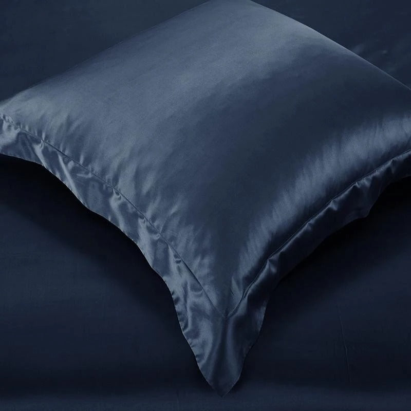 Navy Blue Bedding Set | Navy Blue Silk Bedding | Premium Bedroom