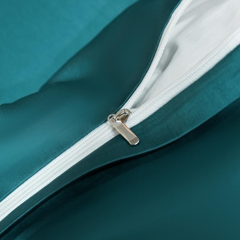 Green Silky Bedding Set | Green Silk Bed Sheets | Premium Bedroom