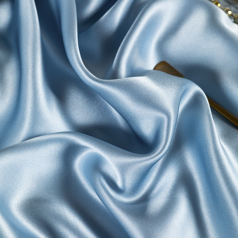Sky Blue Luxury Silk Bedding Set