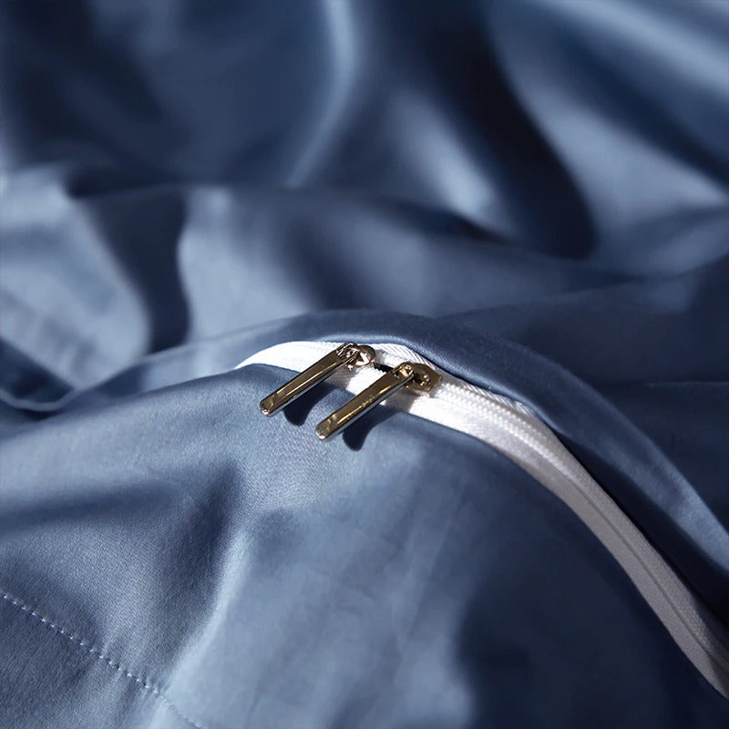 Navy Blue Silk Bedding Set | Navy Blue Bedding Set | Premium Bedroom