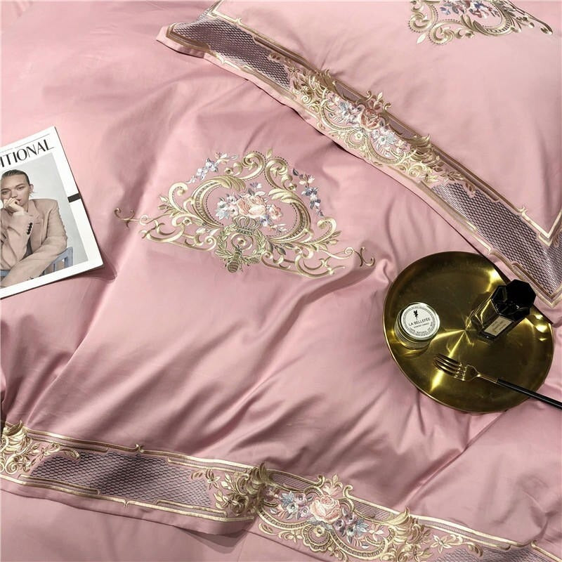 Pink Egyptian Bedding Set | Pink Bedding Set | Premium Bedroom