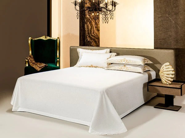 White Embroidery Bedding Set | White Bedding Set | Premium Bedroom