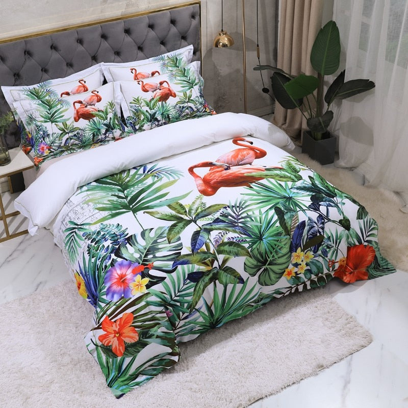 Flamingo Cotton Bedding Set | Flamingo Comforter Set | Premium Bedroom