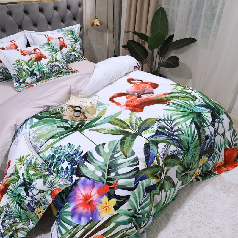 Flamingo Cotton Bedding Set | Flamingo Comforter Set | Premium Bedroom